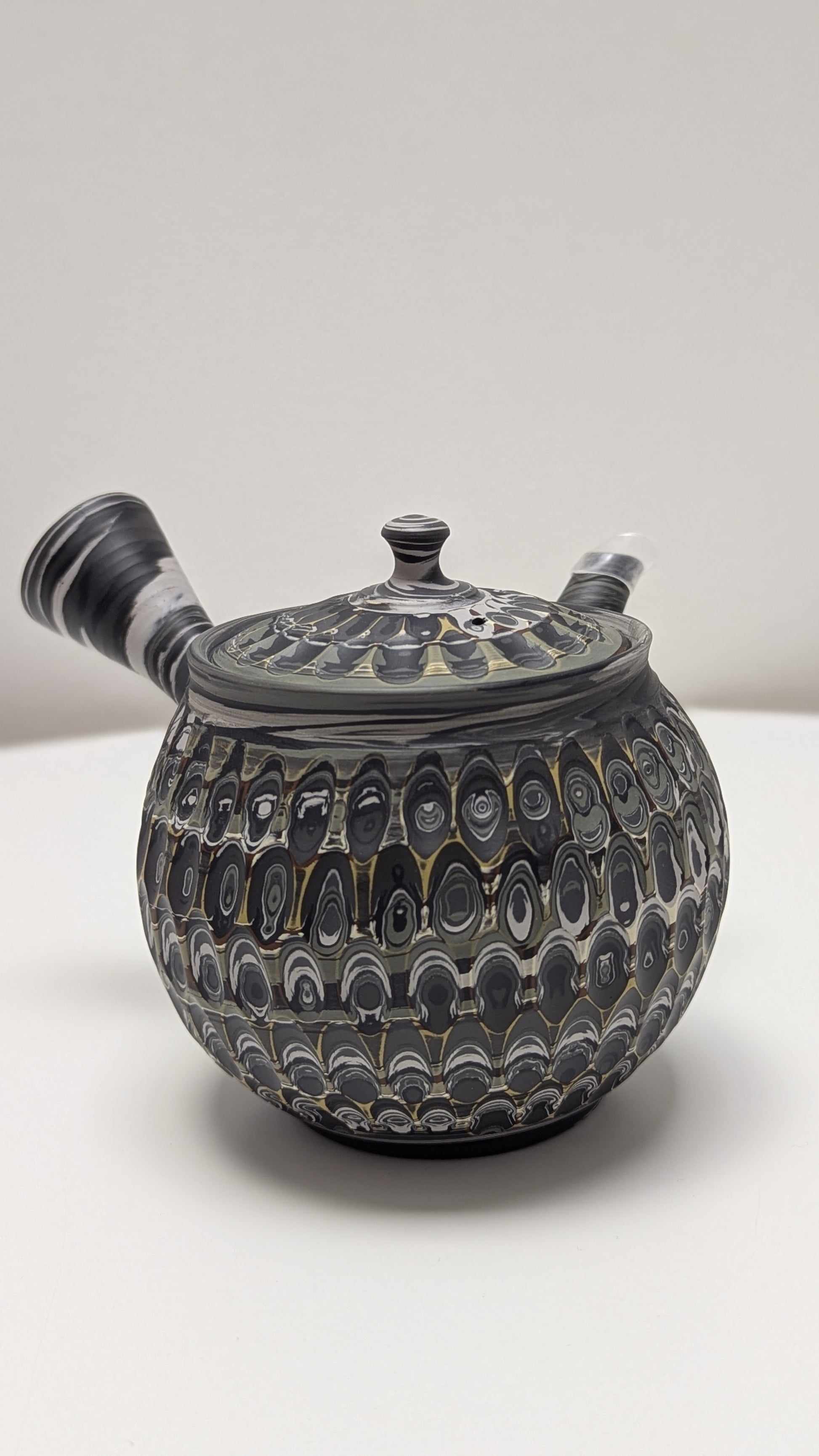 Tokoname Grey Kyusu - Tosen Kiln model1620 - Tea Topia